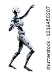 3d rendering of a female robot... | Shutterstock . vector #1216450207