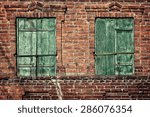 Old Window With Closed Shutters ...