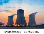 Tops Of Cooling Towers Of...