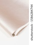 Small photo of leather material imitation leather close-up texture edge corner macro front side wrong side color cream pink flesh