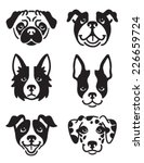 a set of 6 dog icons featuring... | Shutterstock .eps vector #226659724