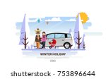 winter vacation vector... | Shutterstock .eps vector #753896644