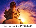 Small world photography of Mughal heritage monument Safdarjung Tomb, New Delhi at the sunset. Reminiscent of Agrabah from cartoon series, Aladdin.