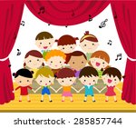 Group Of Children Singing