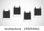 blank photo frame hanging on a... | Shutterstock .eps vector #190054061