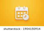minimal clock calendar symbol... | Shutterstock . vector #1904150914