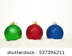 Photo Of Red, Green And Blue Baubles 