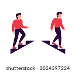 people on the stairs  a man... | Shutterstock .eps vector #2024397224