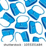 feminine bag pattern on white... | Shutterstock .eps vector #1055351684