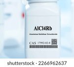 Small photo of AlCl4Rb aluminium rubidium tetrachloride CAS 17992-02-8 chemical substance in white plastic laboratory packaging