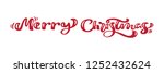 merry christmas red vintage... | Shutterstock . vector #1252432624