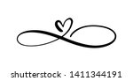 love heart in the sign of... | Shutterstock .eps vector #1411344191
