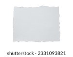 close up of a white ripped piece of paper with copyspace. torn paper isolated on white background with clipping path.