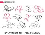 set of hand drawn sketchy... | Shutterstock .eps vector #781696507