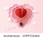 concept of love and valentine... | Shutterstock .eps vector #1599726364
