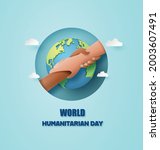 world humanitarian day paper... | Shutterstock .eps vector #2003607491