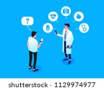 patient meeting a professional... | Shutterstock .eps vector #1129974977