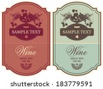 set of labels for wine with a... | Shutterstock .eps vector #183779591