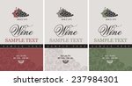 set of vector labels for wine... | Shutterstock .eps vector #237984301