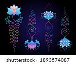 lotus and sacred geometry.... | Shutterstock .eps vector #1893574087