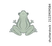 Green Frog. Medieval Heraldic...