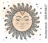 sun. vector illustration in... | Shutterstock .eps vector #285393827