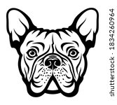 french bulldog face isolated... | Shutterstock .eps vector #1834260964