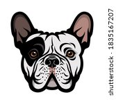 french bulldog face isolated... | Shutterstock .eps vector #1835167207