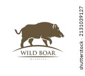 warthog pig  wild boar label  ... | Shutterstock .eps vector #2131039127