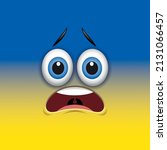 frightened emoticon  emoji with ... | Shutterstock .eps vector #2131066457
