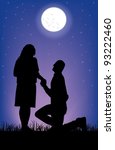 marriage proposal | Shutterstock .eps vector #93222460