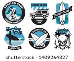 set of surfing badge design | Shutterstock .eps vector #1409264327