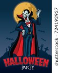 halloween design of vampire... | Shutterstock .eps vector #724192927