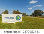 Small photo of Jackson, MS - October 1, 2023: Federal Aviation Administration sign and logo at the FAA office.