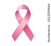 realistic pink ribbon  breast... | Shutterstock .eps vector #1012059664
