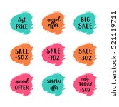 a set of sale cards vector... | Shutterstock .eps vector #521119711