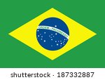 brazil flag  | Shutterstock . vector #187332887