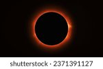 Small photo of Ring of fire - Solar Eclipse "Elements of this image furnished by NASA "