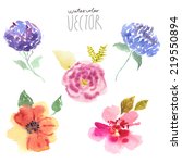 Floral Background  Watercolor...