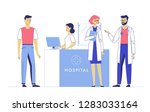 medicine concept with doctors... | Shutterstock .eps vector #1283033164