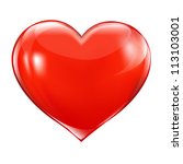 big red heart  isolated on... | Shutterstock .eps vector #113103001