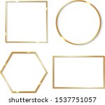 golden frames isolated white... | Shutterstock .eps vector #1537751057