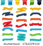 retro paper colorful ribbons... | Shutterstock .eps vector #1762229114