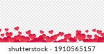 red hearts border isolated... | Shutterstock .eps vector #1910565157