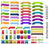 ribbons big set  isolated on... | Shutterstock .eps vector #83300137