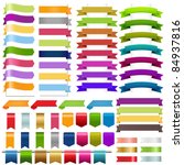 ribbons big set  isolated on... | Shutterstock . vector #84937816