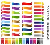 color set web ribbons  isolated ... | Shutterstock . vector #87885772