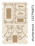 old parchments  manuscripts ... | Shutterstock .eps vector #132796871