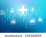 medical background with heart... | Shutterstock . vector #234364054