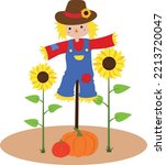 Scarecrow Guarding Sunflowers...